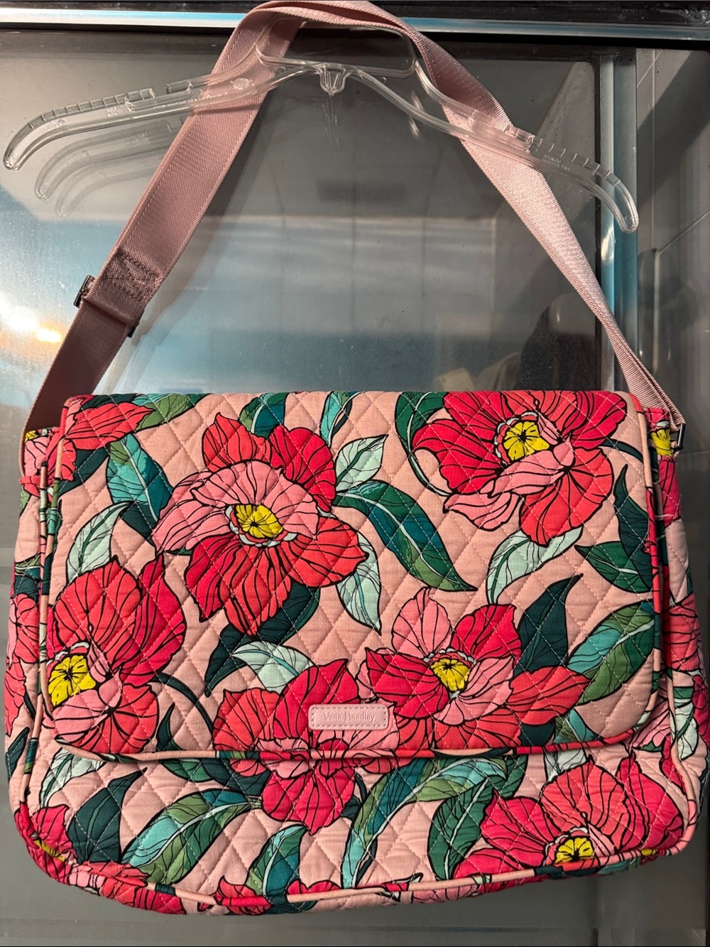 Vera Bradley Messenger Bag Vintage Floral Laptop Compartment